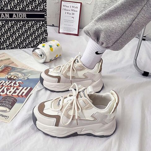 Women's Fashion Sneakers Casual Platform Walking Shoes Stylish Running Shoes Comfortable in Kuwait