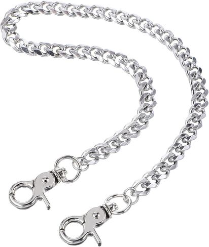 Wallet Chains for Men, Heavy-Duty Punk Waist Chain, 19.68 Inch Silver Key Chain with Lobster Clasp, Goth Hip Hop Keyholder for Pants Jeans Trucker Biker Motorcycle Men Women in Saudi Arabia
