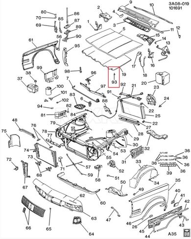 Rexka 10pcs Hood Insulation Retainer Clips 20064875 Compatible with GM Cadillac Buick GMC Hummer Pontiac Saturn in Saudi Arabia