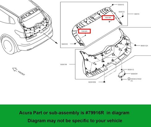 OAUTOO 10PCS Parcel Shelf Resporting STRAP CLIP لنيسان 79916-JD00A in Saudi Arabia