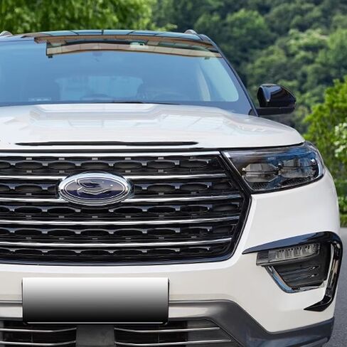 Front Fog Light Garnish Eyebrow Eyelid Cover for Ford Explorer 2020 2021 2022 2023 Eyebrow Spoiler Exterior Car Accessories 4PCS/Set Carbon Fiber Pattern in Kuwait