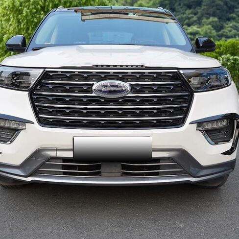 Front Fog Light Garnish Eyebrow Eyelid Cover for Ford Explorer 2020 2021 2022 2023 Eyebrow Spoiler Exterior Car Accessories 4PCS/Set Carbon Fiber Pattern in Kuwait