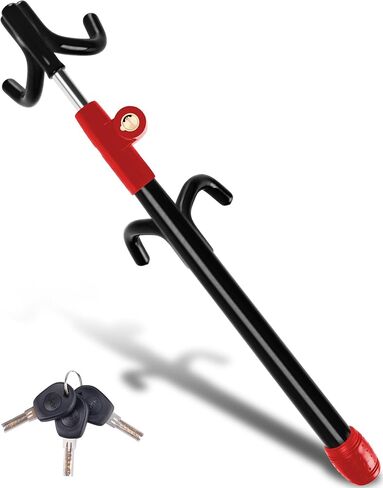 Tevlaphee Car Teadering Wheel Lock Great Raderrent Admable Car Lock Device Actering Anti Theft Device للمركبات والشاحنات والشاحنات وسيارات الدفع الرباعي (أسود) in Kuwait