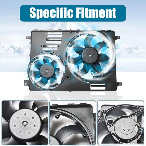 Radiator Cooling Fan Assembly for Land Rover 2012-2016 Range Rover Evoque LR2 Discovery Sport 2.0L LR045248 Fan Cooling Radiator Radiador Fan 2013 2014 2015 in Saudi Arabia
