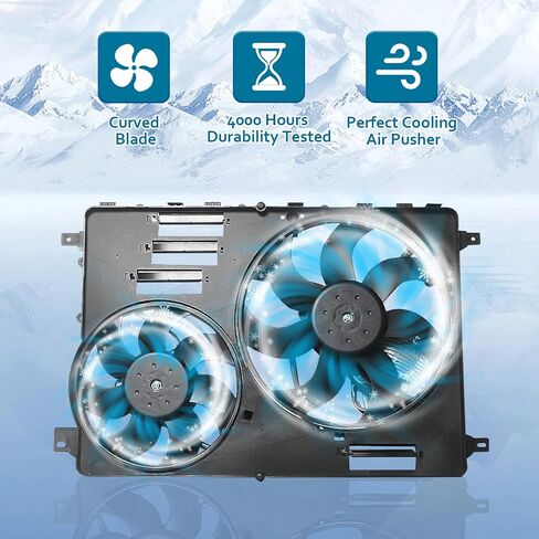 Radiator Cooling Fan Assembly for Land Rover 2012-2016 Range Rover Evoque LR2 Discovery Sport 2.0L LR045248 Fan Cooling Radiator Radiador Fan 2013 2014 2015 in Saudi Arabia