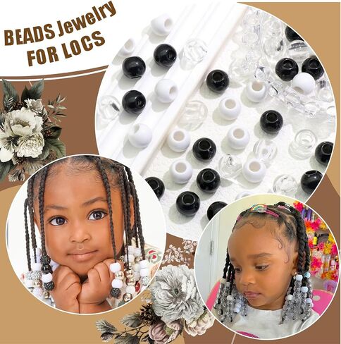 Naiska 60pcs Hair Beads Jewelry for Braid Red Circle Beads for Kids loc dreadlock accessories cut in Kuwait
