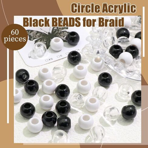 Naiska 60pcs Hair Beads Jewelry for Braid Red Circle Beads for Kids loc dreadlock accessories cut in Kuwait