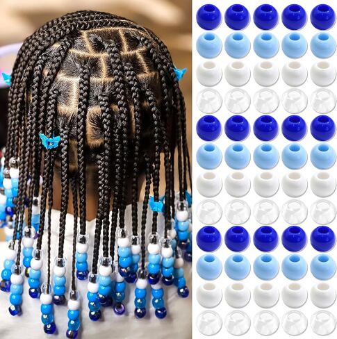 Naiska 60pcs Hair Beads Jewelry for Braid Red Circle Beads for Kids loc dreadlock accessories cut in Kuwait