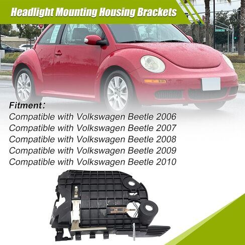 XQSMWF Left Driver Side Headlight Mounting Housing Bracket Compatible with VW Volkswagen Beetle 2006 2007 2008 2009 2010 1C0-941-053 1C0941053 in Kuwait