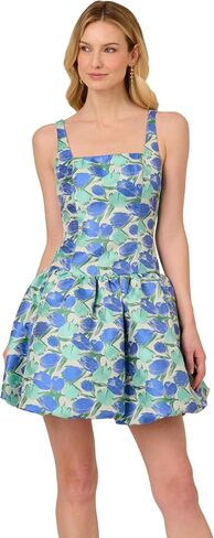 Adrianna Papell Women's Tulip Jacquard Short Dress in Saudi Arabia