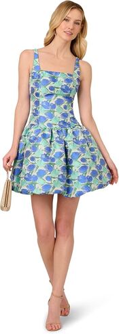 Adrianna Papell Women's Tulip Jacquard Short Dress in Saudi Arabia