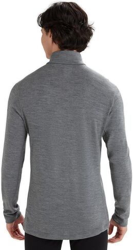 Icebreaker Men's Standard Merino 260 Tech Long Sleeve Half Zip, Black in Kuwait
