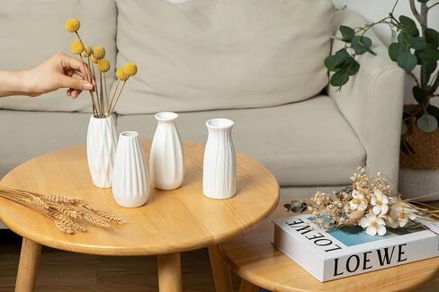 6-Piece Ceramic Vase Set，Colored and Plain Flower Bud Vases，Can Create Various Decorative Styles，Suitable for Home Decoration and as New Home Gift (FM-Color) in Saudi Arabia