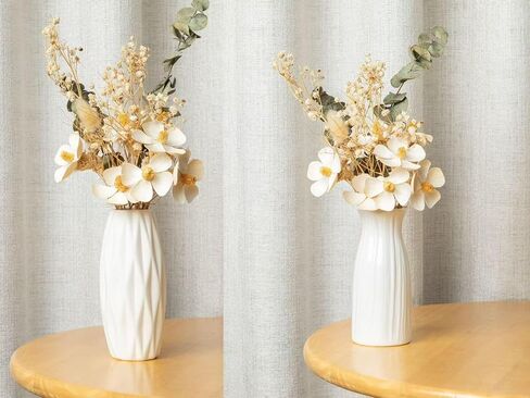 6-Piece Ceramic Vase Set，Colored and Plain Flower Bud Vases，Can Create Various Decorative Styles，Suitable for Home Decoration and as New Home Gift (FM-Color) in Saudi Arabia