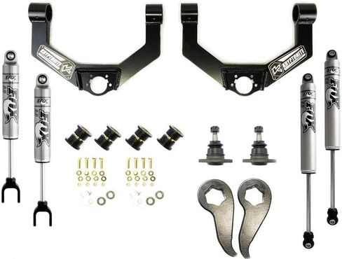 Kryptonite Stage 3 Leveling Kit w/Heavy Duty Control Arms & Fox Shocks KR20STAGE3FOX Compatible with 2020-2024 Chevy Silverado/GMC Sierra 2500HD 3500HD in Saudi Arabia