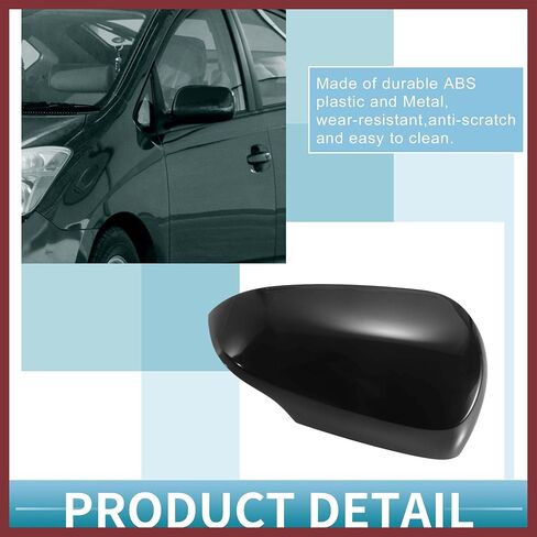 لتغطية Toyota Prius C 2012-2018 يغطي مرآة السائق الجانبية للركاب Cap Cap Capeview Mirror Guard Black 1PCS in Kuwait