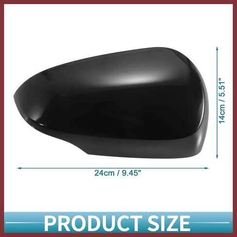 لتغطية Toyota Prius C 2012-2018 يغطي مرآة السائق الجانبية للركاب Cap Cap Capeview Mirror Guard Black 1PCS in Kuwait