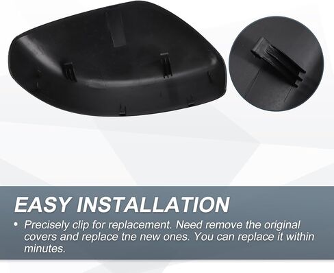 X AutoHaux Car الخلفي View View Driver Side Prastenger Cover Cover Capt Pretency Black for Infiniti G37 G25 Q60 Q40 2008-2015 Coverts Mirror Guard in Saudi Arabia