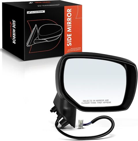 A-Premium Passenger Side Power Door Mirror - Compatible with Subaru Forester 2014 2015 2016 2017 2018 - Heated Manual Folding Black Outside Rear View Mirror - Replace# 91036SG331 in Saudi Arabia