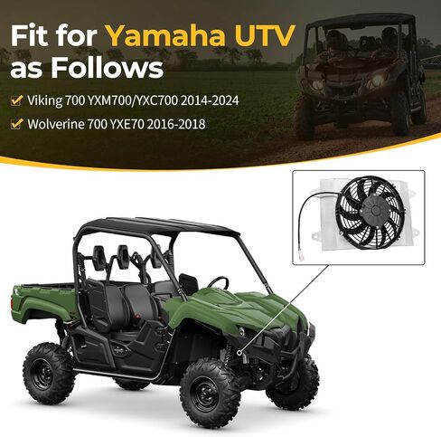 M MATI المبرد مروحة التبريد ASSY ل Yamaha Viking 700 ولفيرين 700 2014-2024 1xD-E2405-00-00 1xD-E2405-01-00 in Saudi Arabia