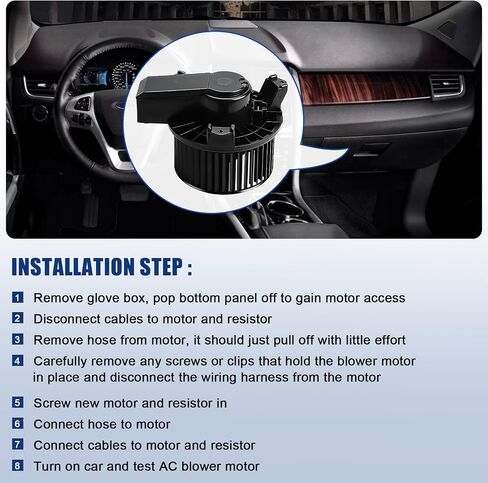 AC Heater Blower Motor Fan Fits For Ford Mustang 2010 2011 2012 2013 ، HVAC Blower Motor Replace 700273 ، 2311826 ، PM9396 in Saudi Arabia