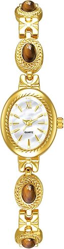 Adsbiaoye Women Vintage Watch Dainty Oval Dial Small Gold Bracelet Watch Luxury Ladies Dress in Kuwait