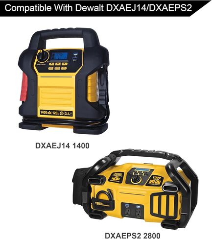 سلك طاقة WUKUR لـ Dewalt DXAEJ14 1400 Peak Amp Car Jump Starter DXAEPS2 Professional 12V مزود طاقة للسيارة مصدر طاقة محطة سلك طاقة 4.9FT أسود in Kuwait