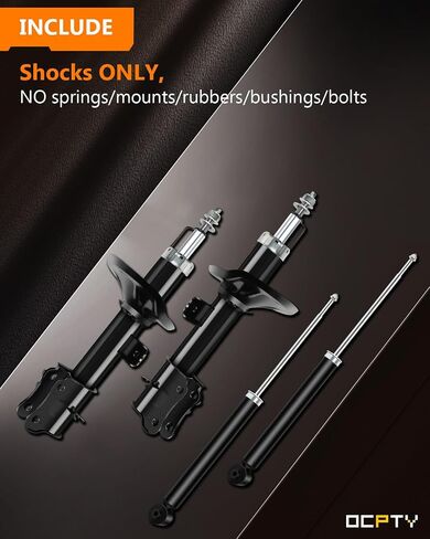 Shocks and Struts Front and Rear,OCPTY Shock Absorbers for Chevy Fits 2004-2011 for Chevy Aveo,06-09 for Chevy Aveo5,09 10 for Pontiac G3,05-08 for Pontiac Wave Suspension Kits 333418 (Pack of 4) in Saudi Arabia