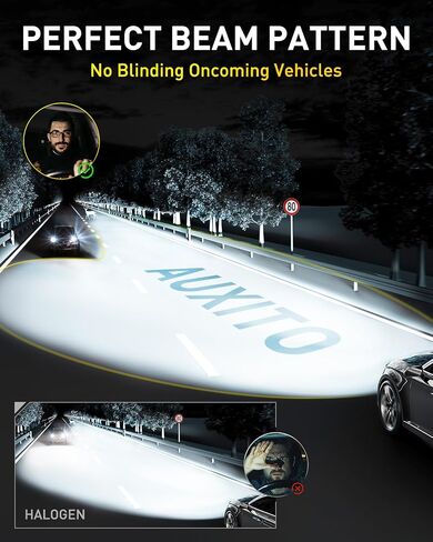 Auxito HB4 9006 المصابيح الكهربائية ، 34000LM Super Bright 6500k ضوء الضباب الأبيض البارد ، 1: 1 استبدال الهالوجين ، مروحة التبريد ، التوصيل والتشغيل ، حزمة 2 in Kuwait