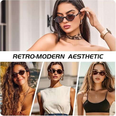 SUNGAIT Diamond Shape Sunglasses for Women Oval Small Narrow Trendy Fashion Stylish Shades in Saudi Arabia