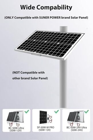 SUNER POWER Adjustable Pole Mounting Bracket Rack Kit for 20W 30W Solar Panel - Fit Pole Dia 1.5-3.0 Inch / 40mm - 80mm in Saudi Arabia