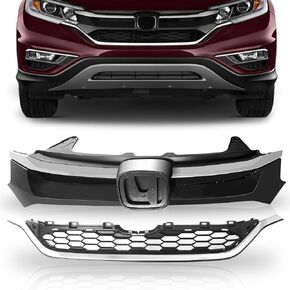 Grille Partsflow متوافق مع 2015 2015 Honda CR-V الأمامي العلوي والسفلي شواية الشبكة الشبكية in Kuwait