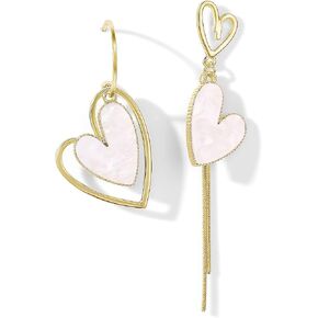 Asymmetrical Heart Earrings Heart Drop Earrings Heart Dangle Earrings For Women Birthday in Kuwait