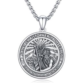 Anchor Necklace for Men Sterling Silver Anchor Pendant with Jesus Necklace Nautical Necklace Anchor Jewelry Gift for Men Women in Saudi Arabia