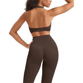 RXRXCOCO Backless Workout Sets for Women 2 Piece Halter Sports Bra Hidden Scrunch High Waisted Gym Leggings Matching Set in Kuwait