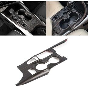 Xotic Tech Carbon Fiber Black ABS Gear Shift Panel Console Water Cup Holder Cover Trim, Compatible with Toyota Camry SE LE TRD 2018 2019 2020 2021 2022 2023 2024 Without Seat Heater Buttons in Kuwait