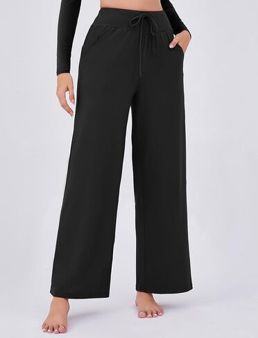 Arolina Women's Wide Leg Pants Casual High Waist Drawstring Palazzo Pants Flowy Drapey Lounge Sweatpants with Pockets in Kuwait
