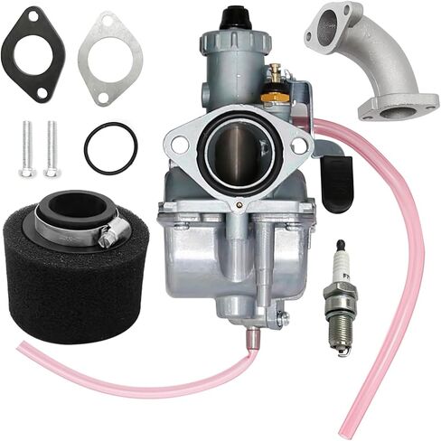 26 مم كربوهيدرات VM22 كربن لإنشاء حفرة أنبوب المدخول لدراجة الأوساخ 110cc 125cc 140cc استبدال لايفان yx zongshen حفرة الأوساخ دراجة XR50 CRF70 KLX BBR Atomic DHZ SSR VM22 in Saudi Arabia