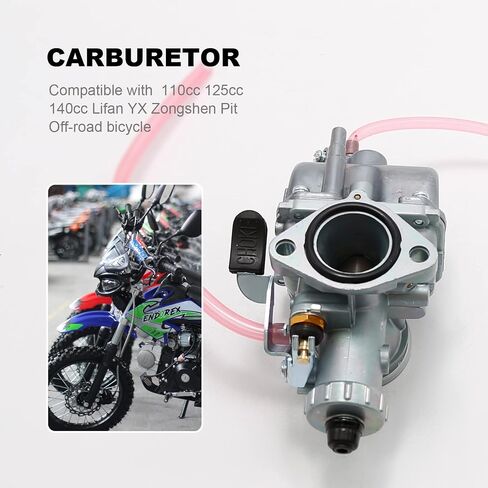 26 مم كربوهيدرات VM22 كربن لإنشاء حفرة أنبوب المدخول لدراجة الأوساخ 110cc 125cc 140cc استبدال لايفان yx zongshen حفرة الأوساخ دراجة XR50 CRF70 KLX BBR Atomic DHZ SSR VM22 in Saudi Arabia