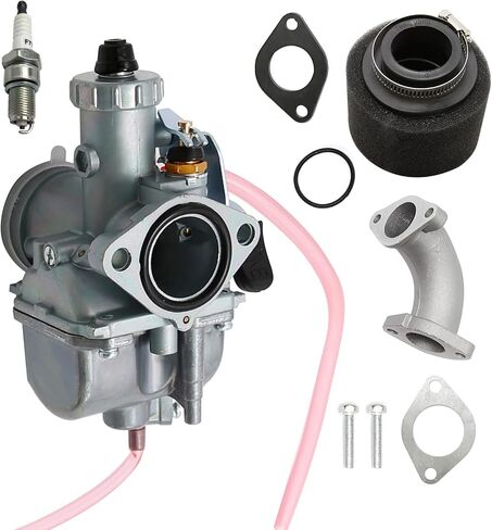 26 مم كربوهيدرات VM22 كربن لإنشاء حفرة أنبوب المدخول لدراجة الأوساخ 110cc 125cc 140cc استبدال لايفان yx zongshen حفرة الأوساخ دراجة XR50 CRF70 KLX BBR Atomic DHZ SSR VM22 in Saudi Arabia