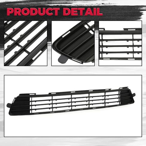 Hecasa Front Pumper Grill متوافق مع 2011 20122 2013 Toyota Corolla to1036125 5311202280 Center Grille Black pp plastic in Saudi Arabia