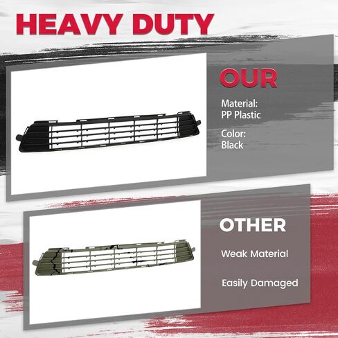 Hecasa Front Pumper Grill متوافق مع 2011 20122 2013 Toyota Corolla to1036125 5311202280 Center Grille Black pp plastic in Saudi Arabia