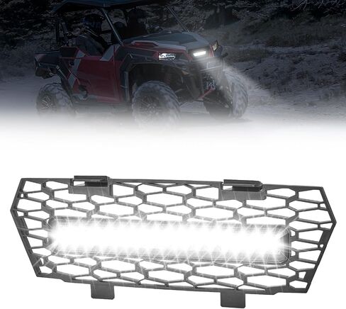 Kemimoto LED Grill Light Mesh Grille متوافق مع Polaris General 1000/4 1000/ XP 1000/ XP4 1000 2016-2024 شبكة مصبغة مع ملحقات شريط الضوء LED in Saudi Arabia