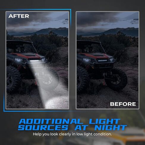 Kemimoto LED Grill Light Mesh Grille متوافق مع Polaris General 1000/4 1000/ XP 1000/ XP4 1000 2016-2024 شبكة مصبغة مع ملحقات شريط الضوء LED in Saudi Arabia