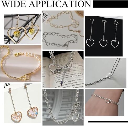 UNICRAFTALE 50pc 304 Stainless Steel Linking Ring Charms 14mm Long Heart Metal Connector Ring Necklace Bracelet Pendant Connector for Jewelry Making in Saudi Arabia