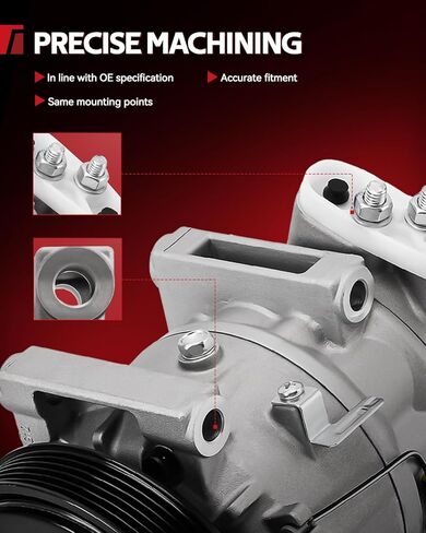 Torchbeam 158334 Automotive Air Deprayer AC ضاغط مع القابض من أجل Acura MDX 2007-2013 ، ZDX 2010-2013 و Honda Odyssey 2008-2017 ، Pilot 2008-2015 ، Ridgeline 2009-2014 يحل محل# 38810RGLA02 in Saudi Arabia