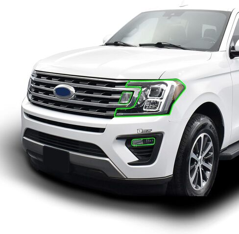 BOGAR TECH DESIGNS Full Headlight Taillight Reflector Sidemarker Tint Kit Fits Ford Expedition (MAX) 2018-2021, Dark Smoke in Saudi Arabia