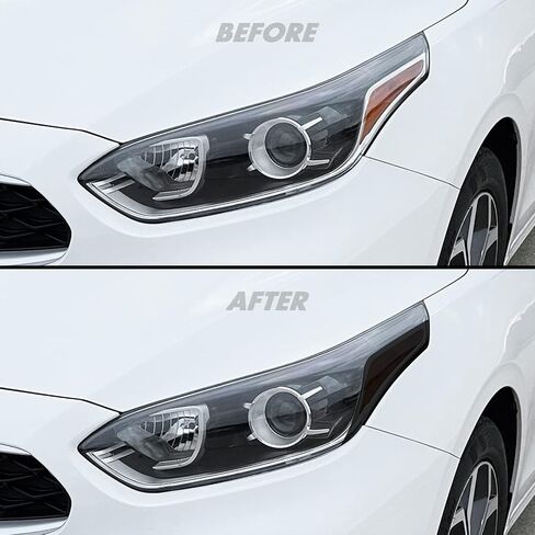 Slickmod Precut Vinyl Smoke Lint لعام 2019-2021 Kia Forte Headlight (2. مقطوع الأمامي ، 20 ٪ دخان مظلم) in Saudi Arabia