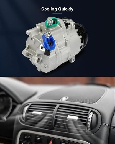 ECCPP AC Compressor with Clutch CSV717 Fast Cooling Fit for BMW X5 3.0L 2002-2005 2006 Air Conditioning Compressor 4 Grooves in Saudi Arabia