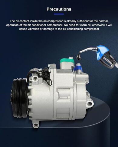 ECCPP AC Compressor with Clutch CSV717 Fast Cooling Fit for BMW X5 3.0L 2002-2005 2006 Air Conditioning Compressor 4 Grooves in Saudi Arabia